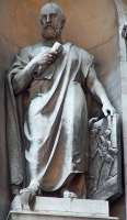 Stone statue of Phidias, on Burlington House, Piccadilly, by sculptor Joseph Durham
