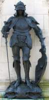 St George statue from the Colchester War Memorial by sculptor Henry Charles Fehr
